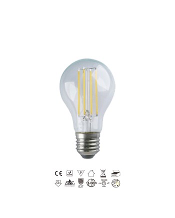 BOMBILLA LED - E27 ESTÁNDAR FILAMENTO - 7W - 2700K - 800Lm - 360º